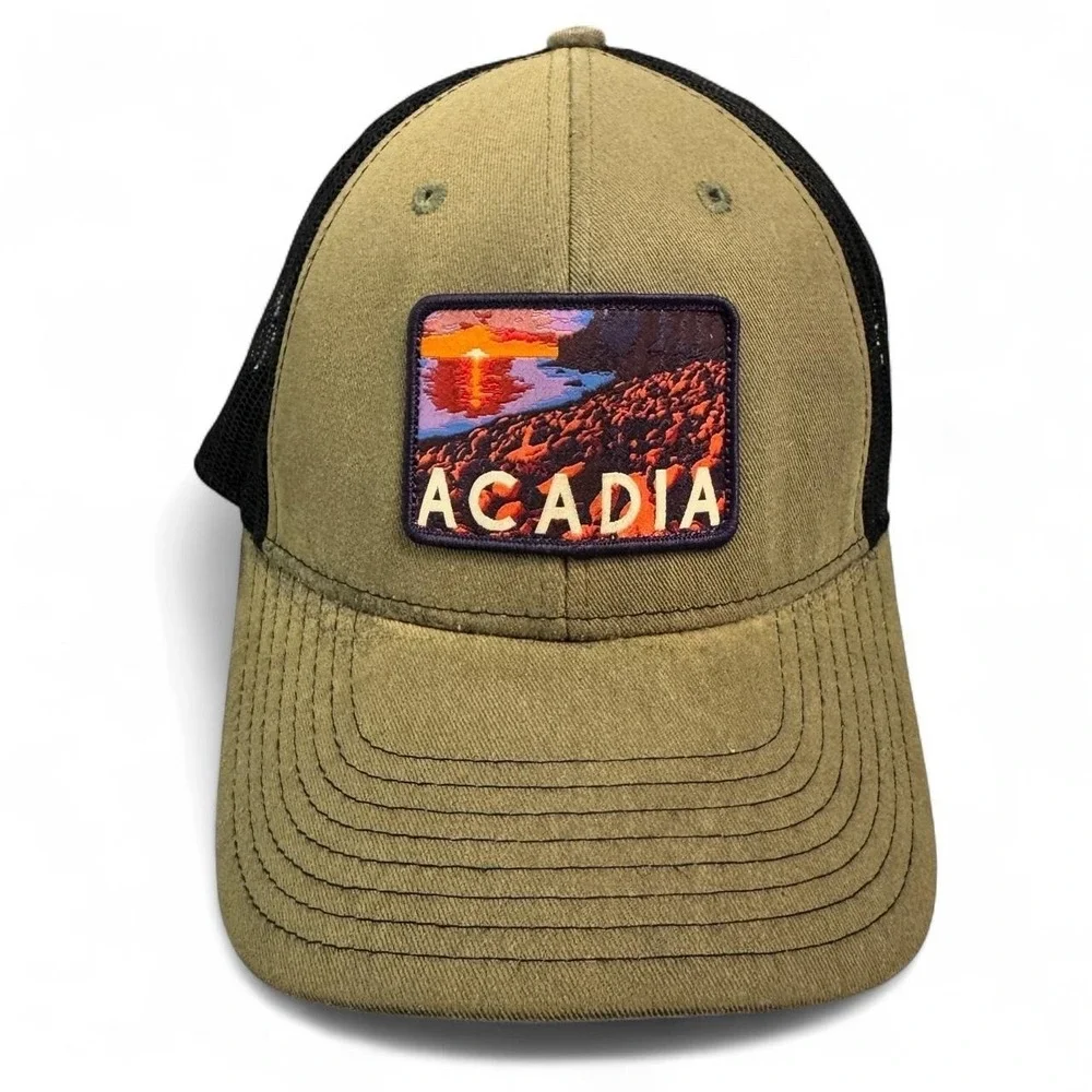 Parks Project Acadia National Park Trucker Hat Olive Green Mesh Snapback Outdoor